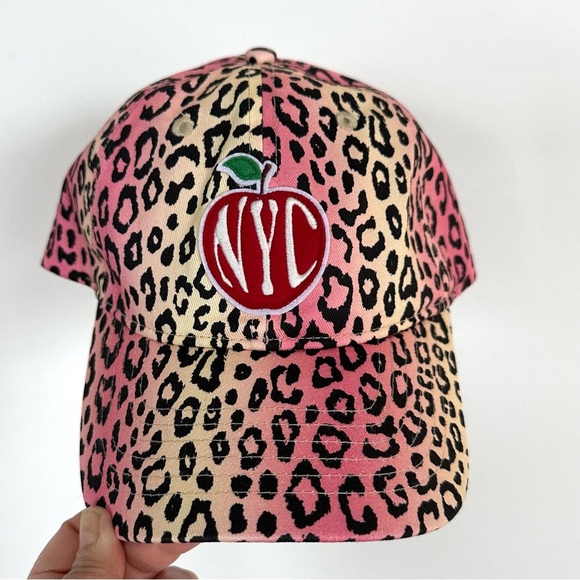 Urban Outfitters Coney Island Picnic NYC pink Cheetah Dad Hat baseball cap - Picture 5 of 10